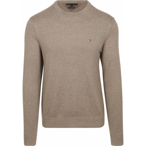 Tommy Hilfiger Pull Cotton Kashmir Taupe Marron Taille Xxl