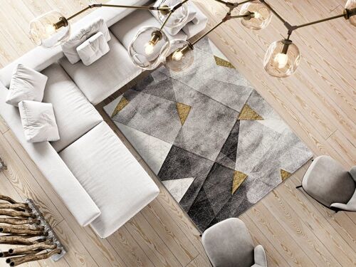 Tapis Moderne Gris 120x170 Cm