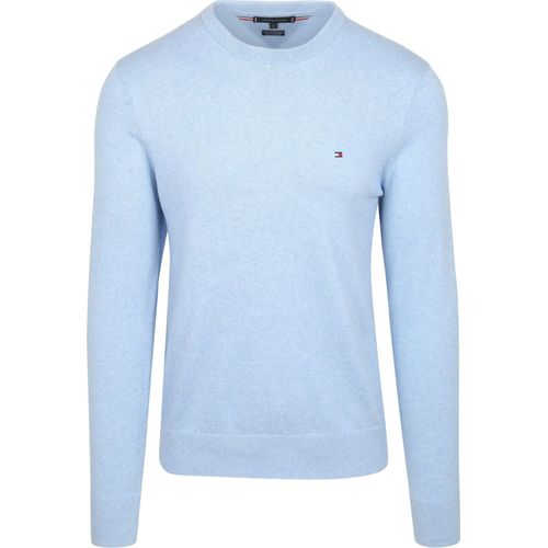Tommy Hilfiger Pull Cotton Kashmir Clair Bleu Clair Bleu Taille Xl