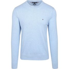 Tommy Hilfiger Pull Cotton Kashmir Clair Bleu Clair Bleu Taille Xl
