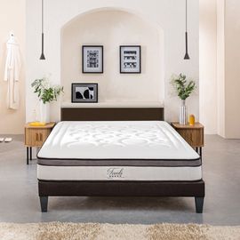 Ensemble Matelas + Sommier Bois 90x190 cm