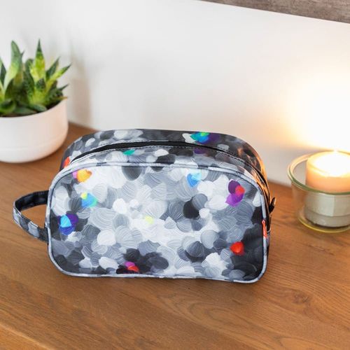 Trousse de toilette noir polyester 26 x 15 x 10 cm