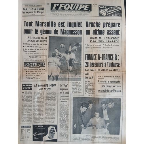 L'Equipe N° 7327 Du 7 Novembre 1969