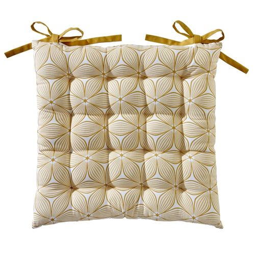 Galette En Coton Jaune Curry 40x40cm