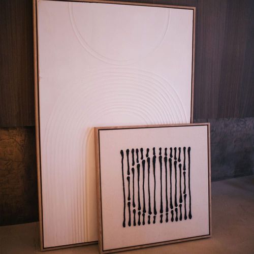 Toile avec cadre - Blanc