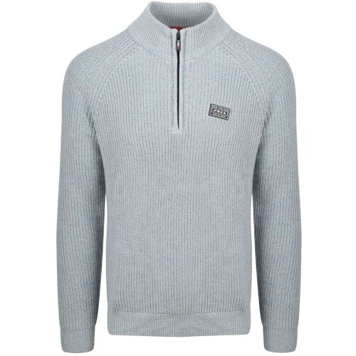 Nza Pull Drake Demi-Zip Clair Bleu Clair Bleu Taille 3xl