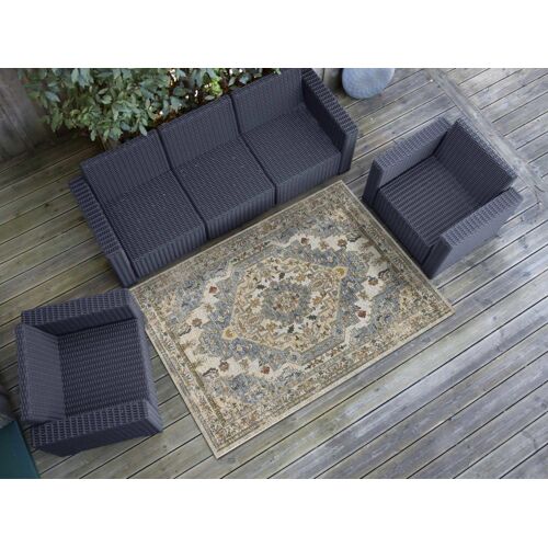 Tapis D'extérieur Vintage Bleu 160x230 Cm