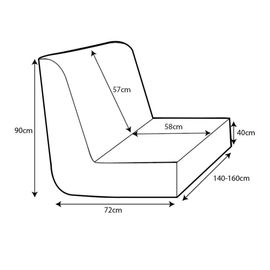 Housse De Bz En Coton Recyclé Bleu Minéral-140 X 190 Cm