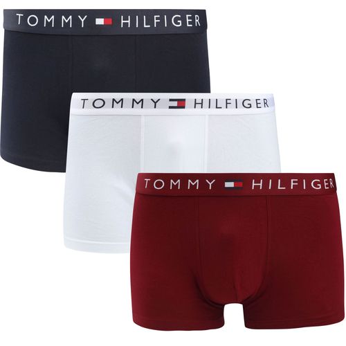 Tommy Hilfiger Boxer Trunk 3-Pack Navy/White/Red Blanc Noir Bordeaux Rouge Taille S