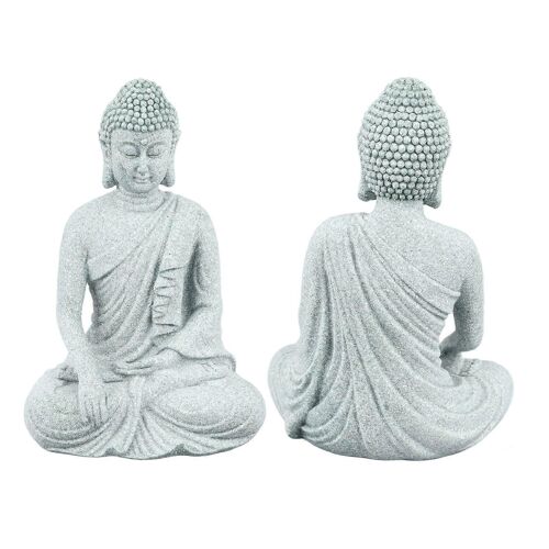 Petit Bouddha décoration artisanat exquis grès vert Bouddha ornements pour aquarium Zen assis Bouddha