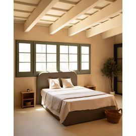 Canapé Tapissé Gris Foncé Pour Les Matelas 100x200cm