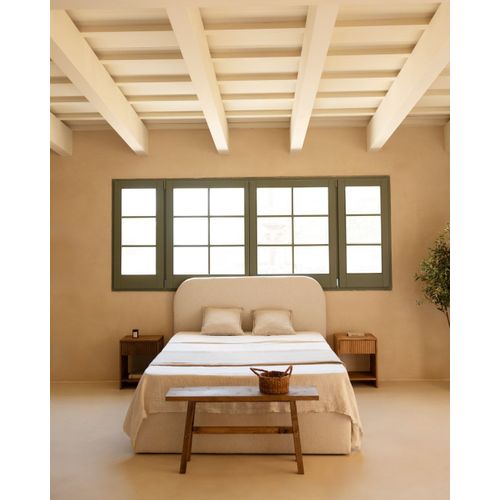 Canapé Tapissé Blanc Pour Les Matelas 160x200cm