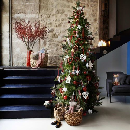 Arbre de noël décoratif artificiel vert H120