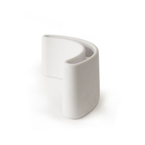 Lot de 2 pots à crayons béton blanc