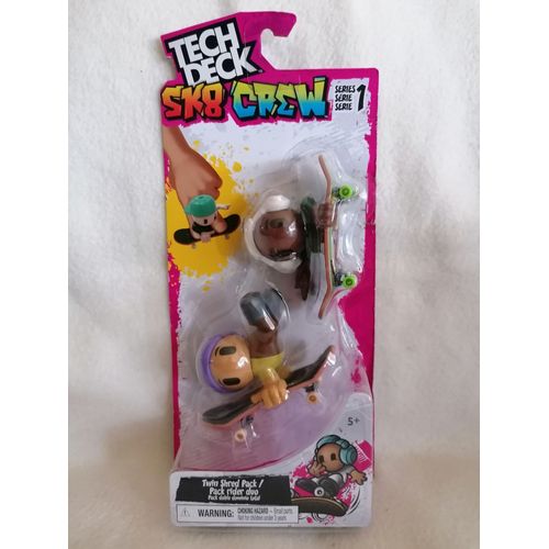 Figurines Tech Deck Sk8 Crew (Series 1) - Twin Shred Pack / Pack Rider Duo (Pack Doble Dominio Total) - Spin Master