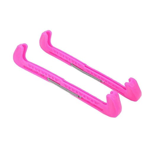 1 Paire De Couvre-Lames De Patin À Glace Protège-Lames De Patinage Artistique Protecteur De Lame En Plastique Réglable Rose