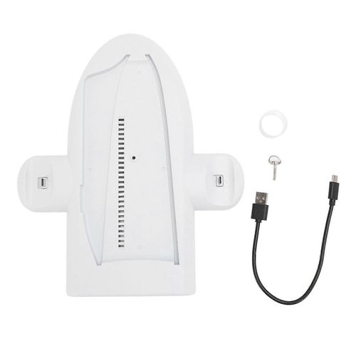 Station De Charge De Manette De Jeu Professionnelle Efficace À Double Emplacement Support De Refroidissement Pour Console Mince Ps5 Pour Manette Ps5 Avec Lumière Rvb