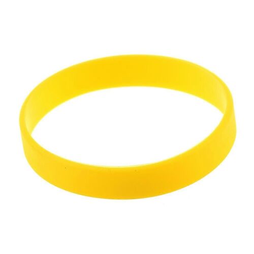 Mode Silicone Caoutchouc Élasticité Bracelet Bracelet Poignet Bracelet Bracelet Jaune