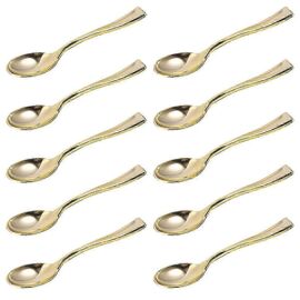 Petite Cuillere A Dessert 10 Cuillères En Plastique Réutilisables - Long Manche Coloré - Pour Café, Yaourt, Glace, Cocktails - Lavables Au Lave-vaisselle Cuillères Longues 18.8cm