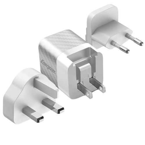 Chargeur Secteur GaN 4A USB-C 20W Multiprise EU / UK / US ENERGIZER Argent