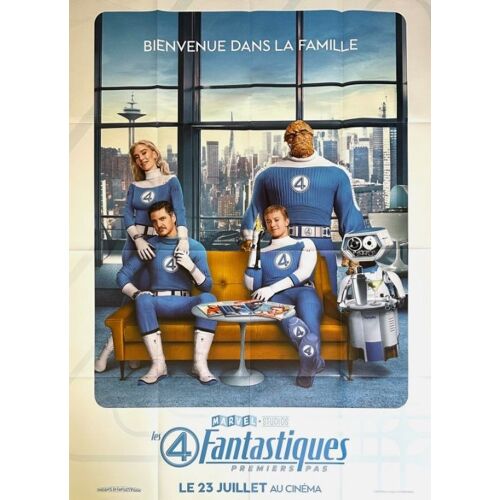 Les 4 Fantastiques, Premiers Pas - Affiche Originale De Cinéma - Format 120x160 Cm -Matt Shakman, Pedro Pascal, Vanessa Kirby, Ebon Moss-Bachrach, Joseph Quinn, Ralph Ineson, Julia Garner - Année 2025