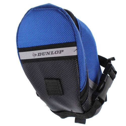 Sacoche sous Selle pour Vélo Étanche avec Bandes Réfléchissantes Dunlop Bleu