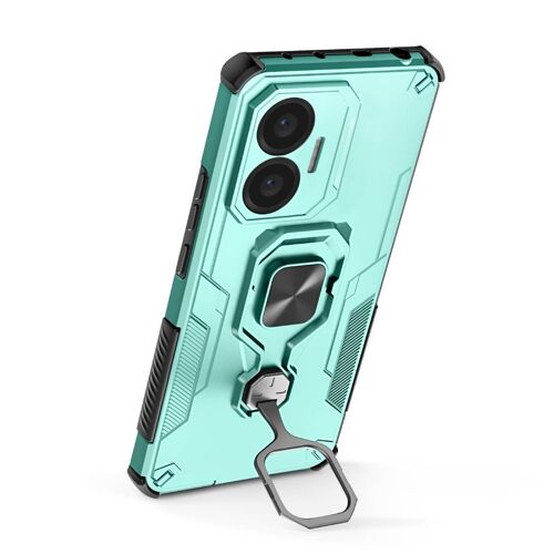 Coque pour Poco F7 Antichoc avec Anneau Rotatif et Support Intégré Vert