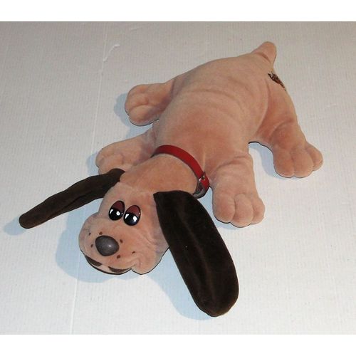 Peluche Chien pitou Beige Marron Vulli - doudou vintage pound puppies 33 cm