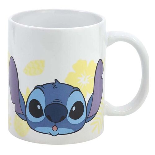 Mug En Céramique 325ml Stitch Collection Adaptation Ananas Disney Blanc