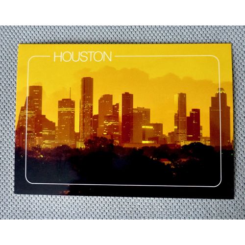 Carte Postale Houston, Texas . Downtown De Nuit. Centre-Ville De Nuit. Usa. Etats-Unis. Voir Autres Houston