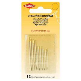 Kleiber Set De 12 Aiguilles À Coudre À La Main, 34, 39, 48, 51 Et 54 Mm