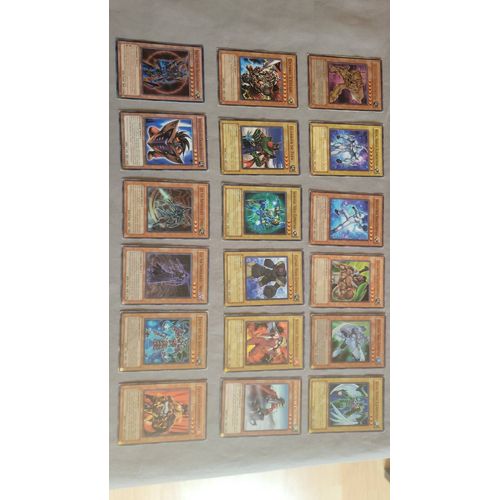 18 Cartes Guerriers Yu Gi Oh.
