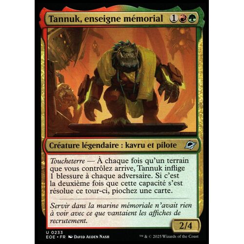 Tannuk Enseigne Mémorial - Magic - Aux Portes Des Éternités Vf - U - 233