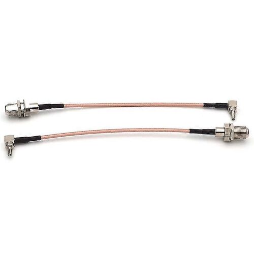 Connecteur RF 10 pièces F vers CRC9 Câble F femelle vers CRC9 Câble en queue de cochon RG316 à angle droit 15cm