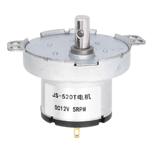 JS ?520T Moteur à engrenages DC 12V 5RPM durable pour produits électroniques