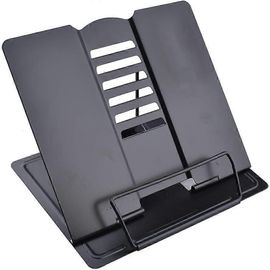 Porte-Livre En Métal Support De Lecture Pliant Anti-Antidérapant Réglable Bookend Livre De Cuisine Reste Porte-Livre (Noir)