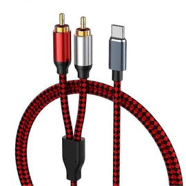 Câble audio USB Type C vers 2 RCA - Câble RCA Type-C,ligne audio USB-C pour home cinéma,amplificateur,DVD,TV