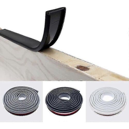 Bande de chant adhésive en forme de U noir de 2 m de 16 mm,pas de bande de garniture de bord de plan de travail en chêne thermocollant,revêtement de bord de placage de bois de tpe en caoutchouc souple