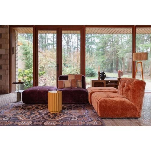 Fauteuil Modulable En Velours Prune