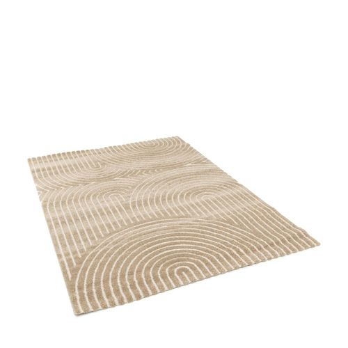 Tapis Texturé À Motif Arches - 160x230cm Beige Polypropylène