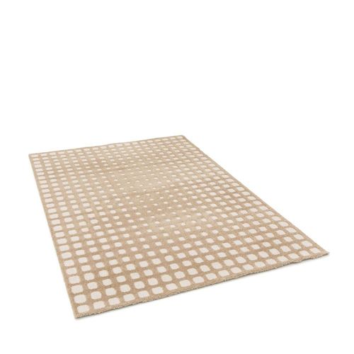 Tapis Géométrique En Relief - 120x170cm Beige Polypropylène