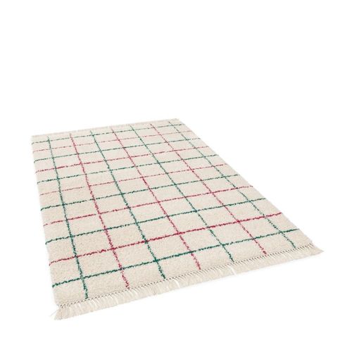 Tapis À Motif Quadrillage Coloré - 120x170cm Multicolore Polypropylène