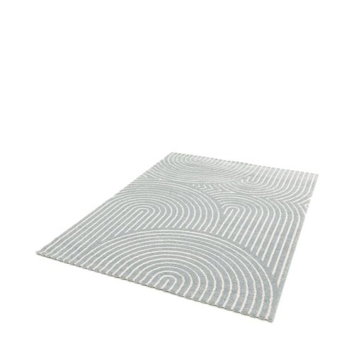 Tapis Texturé À Motif Arches - 160x230cm Bleu Glacier Polypropylène