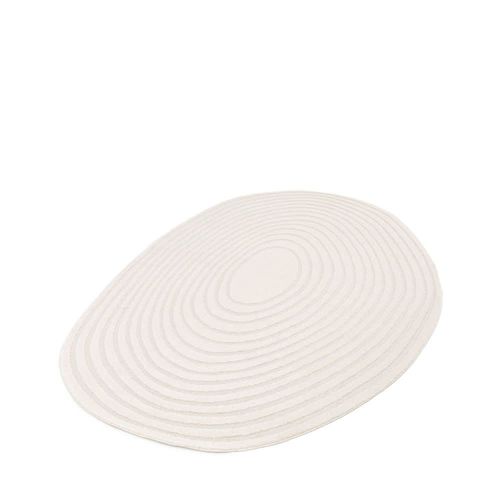 Tapis Contemporain De Forme Organique - 200x290cm Écru Polypropylène