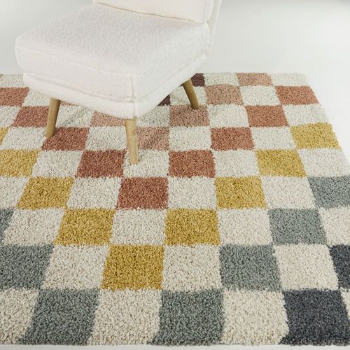Tapis Damiers - 200x290cm Multicolore Polypropylène