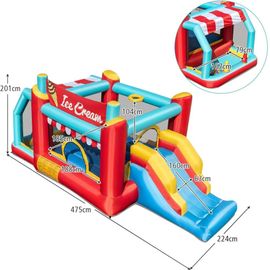 Château Gonflable Avec Toboggan Multicolore 475 X 224 X 201 Cm