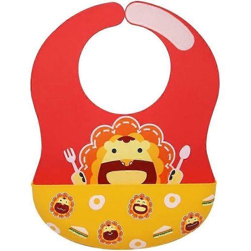 Bavoirs En Silicone Pour Bébé Et Enfant En Bas Âge,Taille Ajustable,Ramasse-Miettes Extra Large