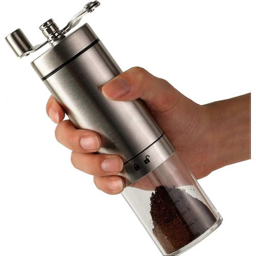 Moulin À Café Manuel Avec Cutter En Céramique Manivelle Pliante En Acier Inoxydable