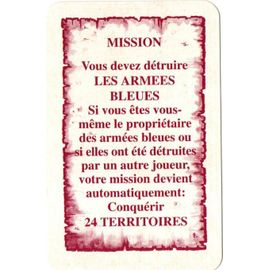 Carte Vous Devez Détruire Les Bleues Rouges Pour Completer Votre Jeu Risk La Conquète Du Monde.