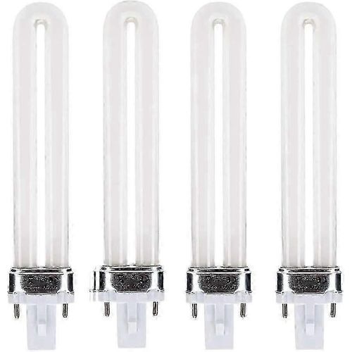 Ampoule De Lampe Uv 9w Pour Sèche-Ongles En Gel 9w / 36w Avec Base G23,Tubes Lumineux De Manucure De Salon Uva 365nm (Paquet De 4) 